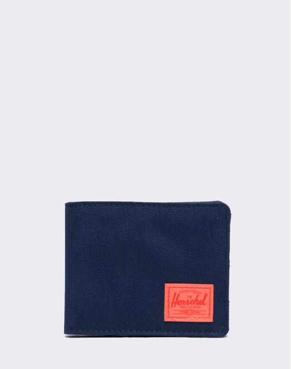 Herschel Supply Roy RFID Peacoat/ Hot Coral Reflective
