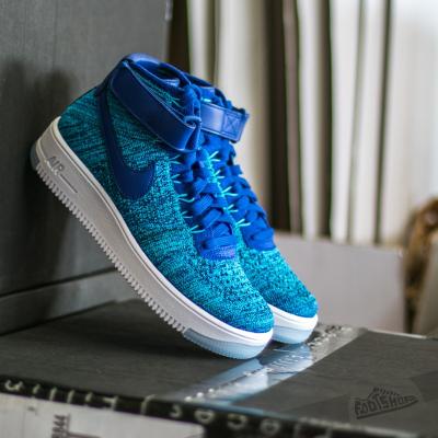 W Nike Air Force 1 Flyknit Blue Lagoon/ Deep Royal Blue