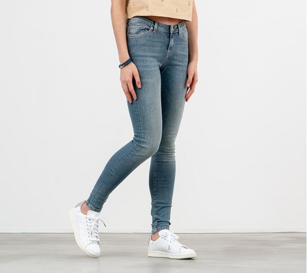 SELECTED Mid Waist Skinny Jeans Medium Blue Denim