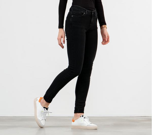 SELECTED Mid Waist Skinny Fit Jeans Black Wash