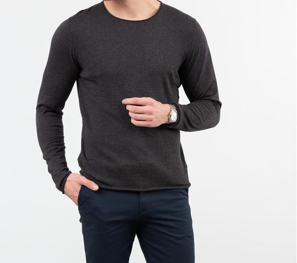SELECTED Dome Crewneck Antracit Melange
