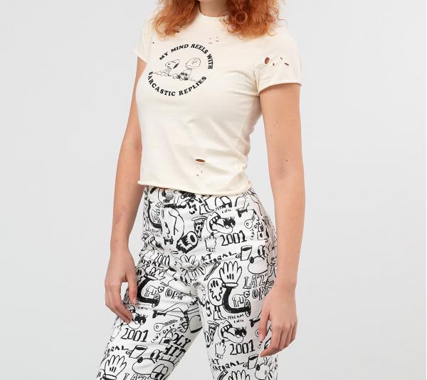 Lazy Oaf x Peanuts Fitted Tee Cream White