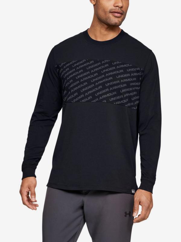 Tričko Under Armour Unstoppable Wordmark Ls-Blk Černá