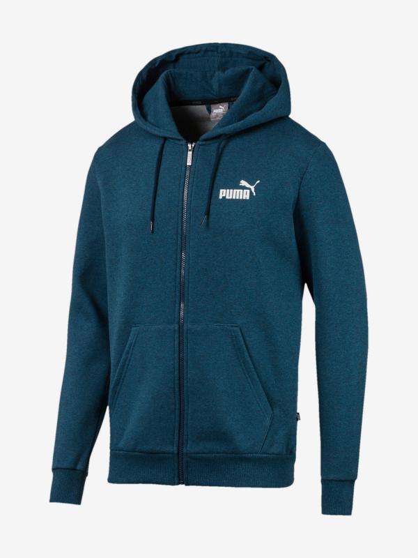 Mikina Puma Essentials+ Fleece Hd Jkt Modrá