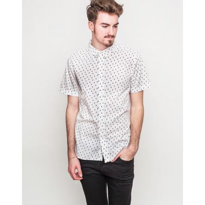 Košile Native Youth CACTI PRINT SHORT White