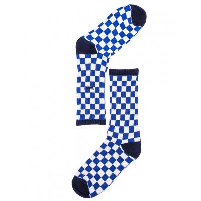 Ponožky Vans CHECKERBOARD CREW TRUE BLUE/WHITE