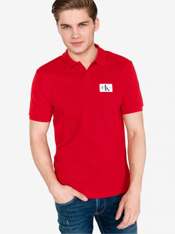 Polo triko Calvin Klein Červená