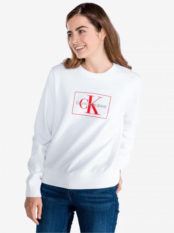 Mikina Calvin Klein Bílá