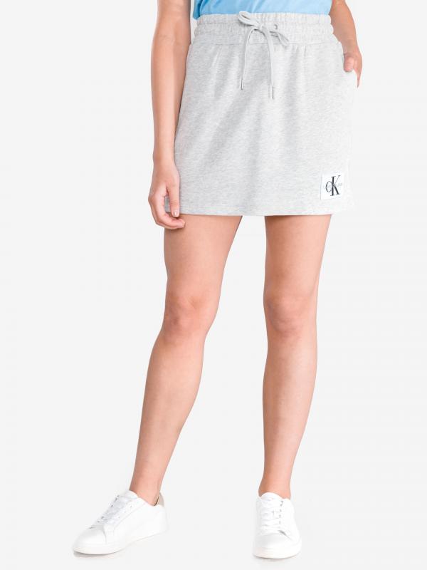 Monogram Sukně Calvin Klein Šedá