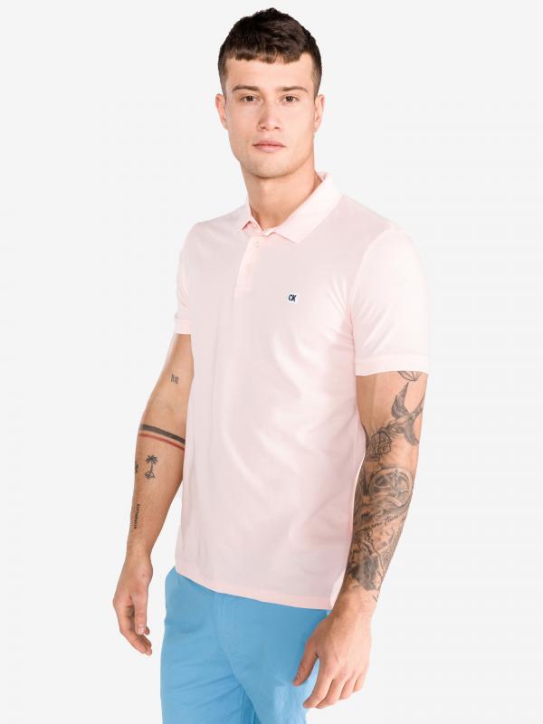 Polo triko Calvin Klein Růžová