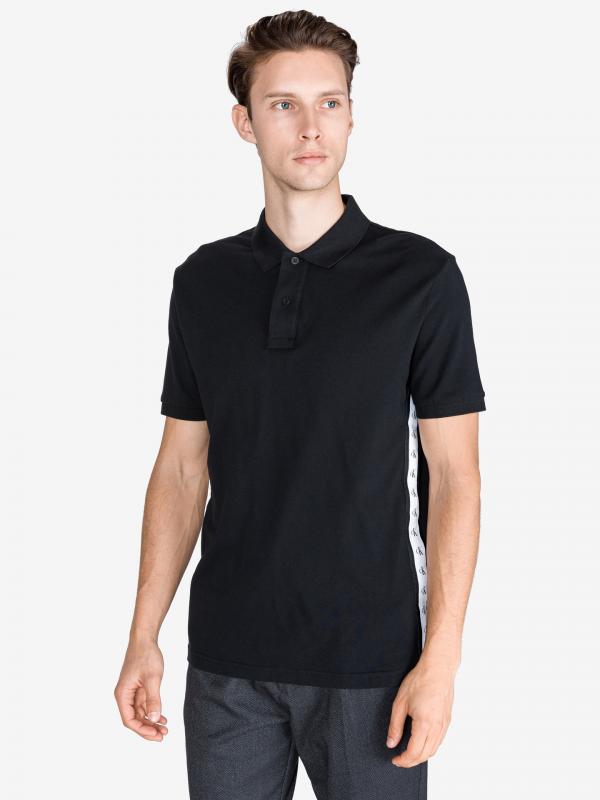 Monogram Polo triko Calvin Klein Černá