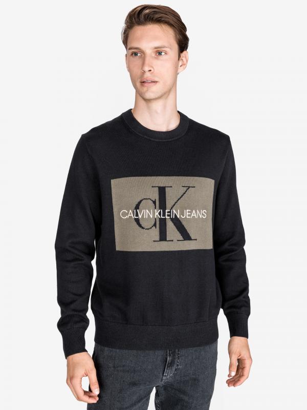 Iconic Monogram Svetr Calvin Klein Černá