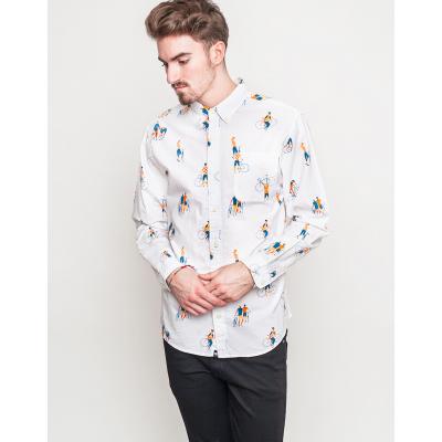 Košile Dedicated Shirt Bike People White