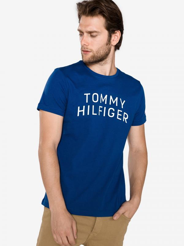 Graphic Triko Tommy Hilfiger Modrá