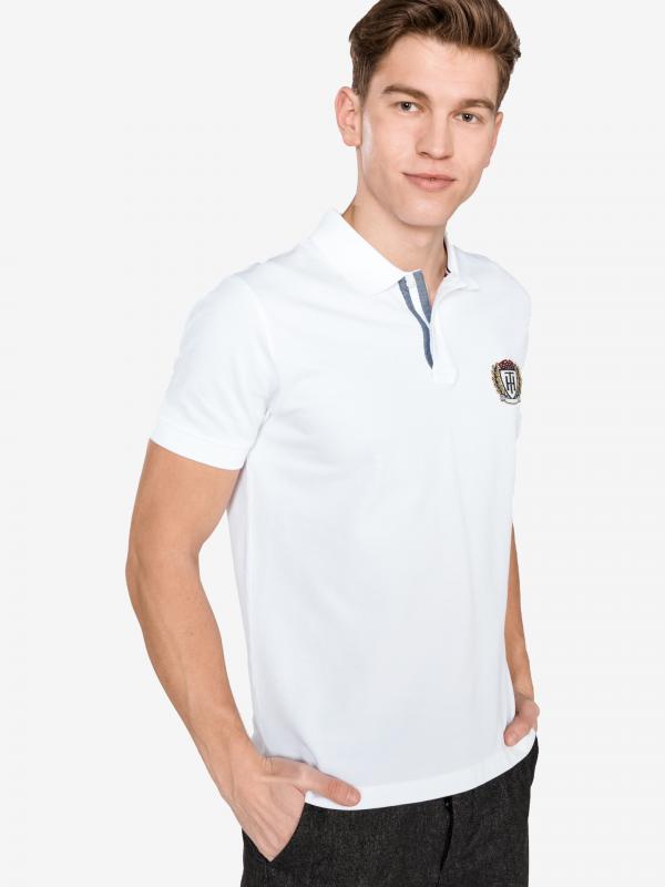 Polo triko Tommy Hilfiger Bílá