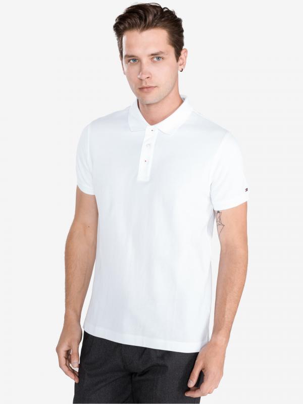 Polo triko Tommy Hilfiger Bílá