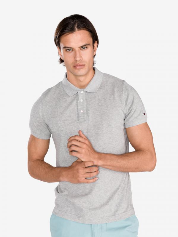Polo triko Tommy Hilfiger Šedá