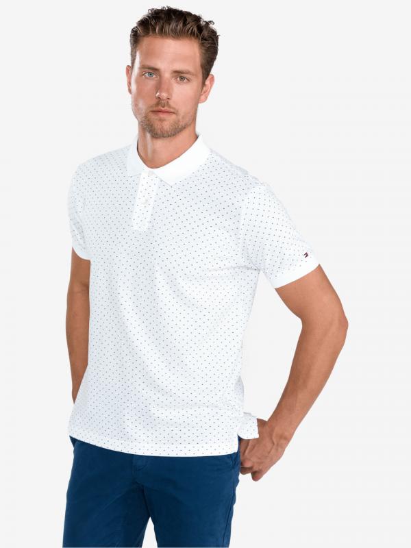 Polo triko Tommy Hilfiger Bílá