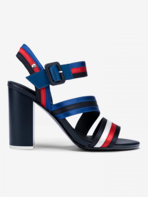 Boty na podpatku Tommy Hilfiger Modrá