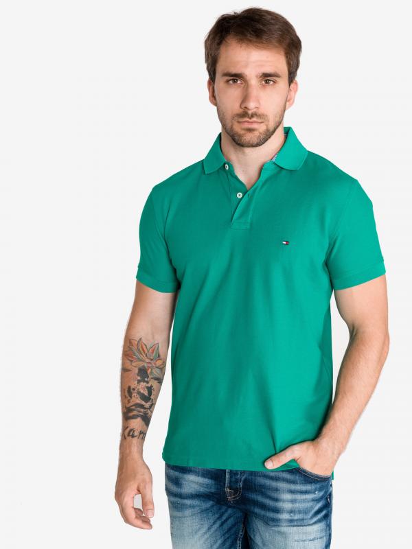 Polo triko Tommy Hilfiger Zelená