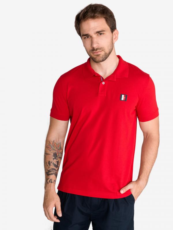 Polo triko Tommy Hilfiger Červená