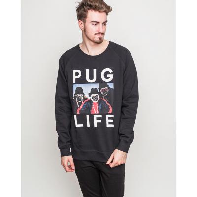 Mikina Dedicated Sweatshirt Pug Life Black