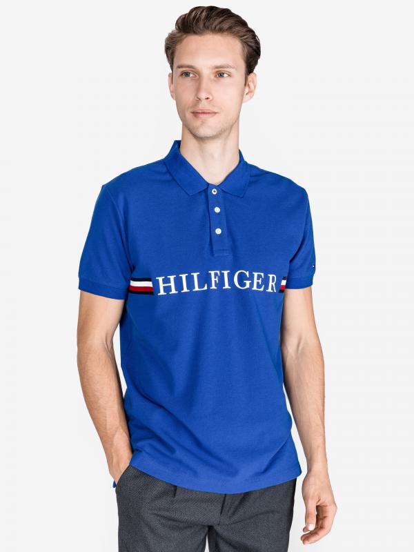 Polo triko Tommy Hilfiger Modrá