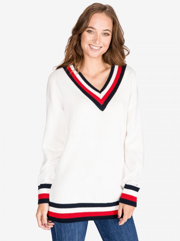 Essential Svetr Tommy Hilfiger Bílá