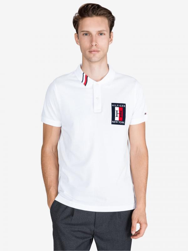 Polo triko Tommy Hilfiger Bílá
