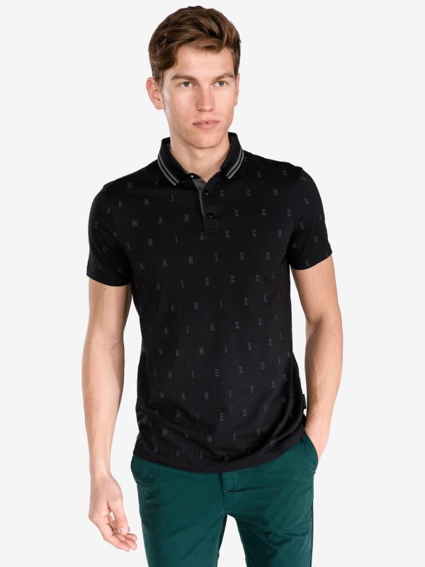 Polo triko Armani Exchange Černá