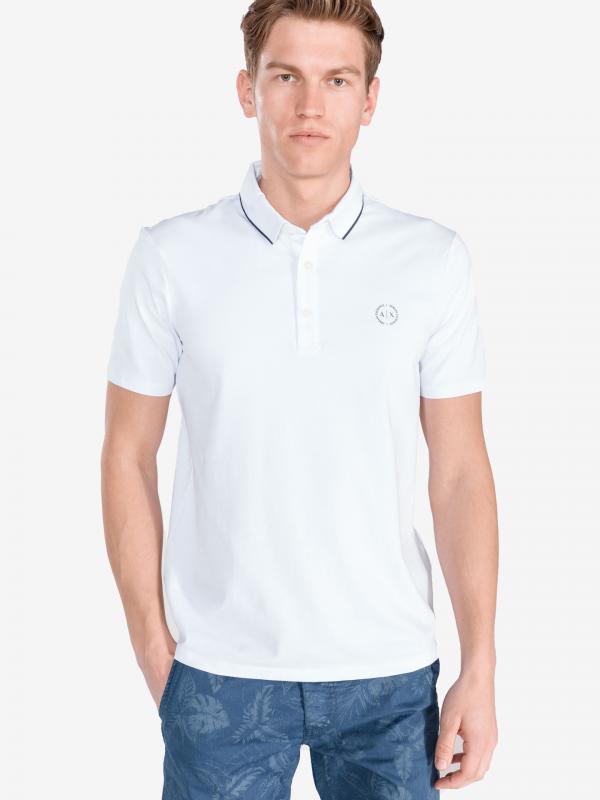 Polo triko Armani Exchange Bílá