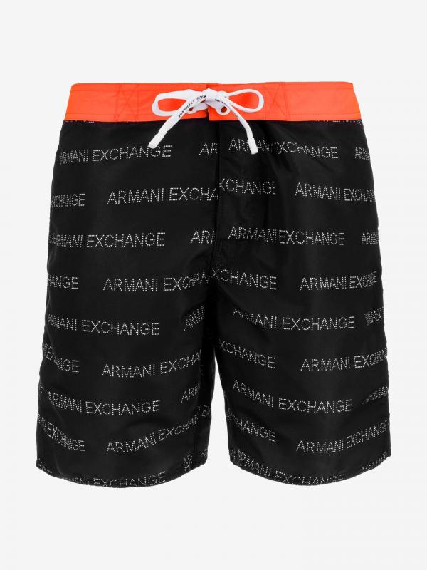 Plavky Armani Exchange Černá