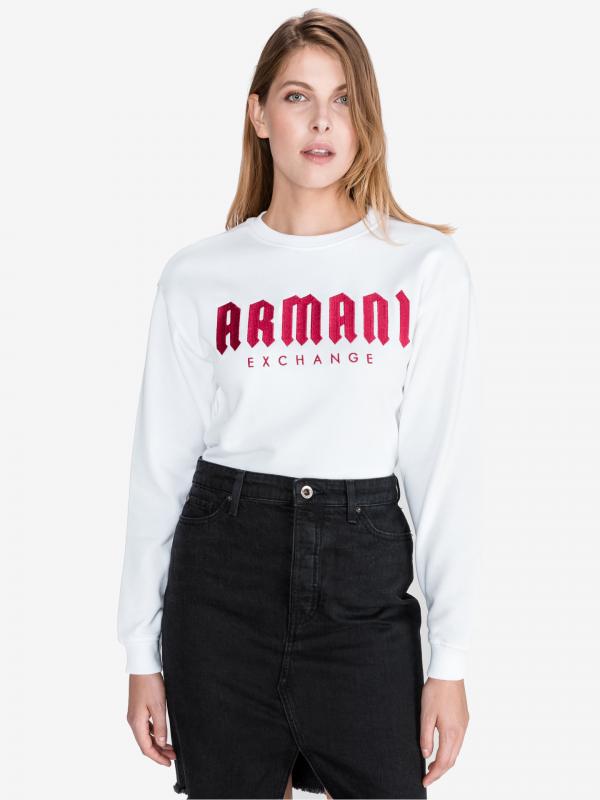Mikina Armani Exchange Bílá