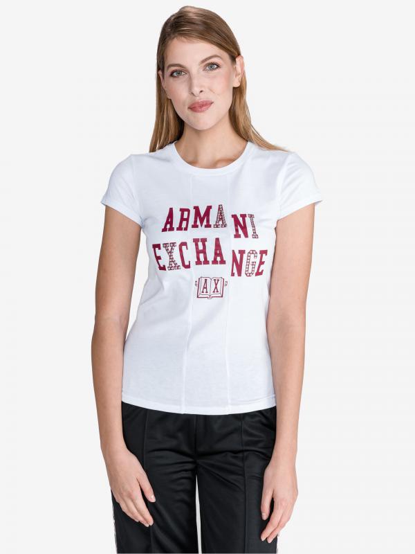Triko Armani Exchange Bílá