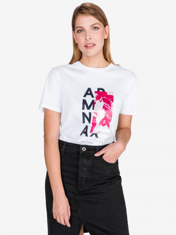 Triko Armani Exchange Bílá