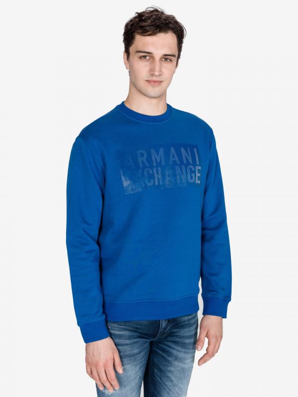 Mikina Armani Exchange Modrá