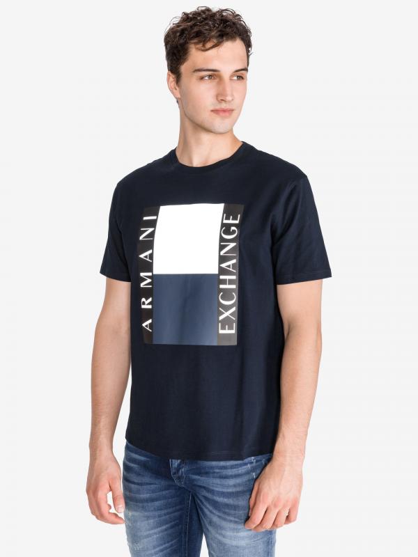 Triko Armani Exchange Modrá