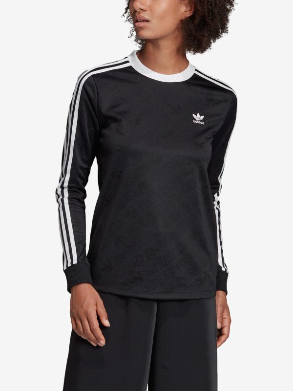 Tričko adidas Originals 3 Str Ls Tee Černá