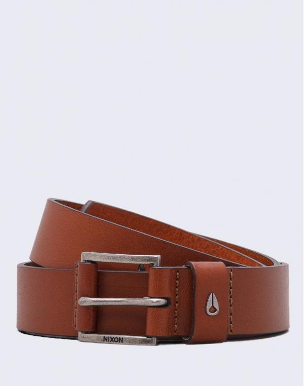 Nixon Americana Leather Belt SADDLE S