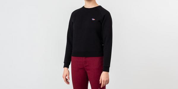 MAISON KITSUNÉ Sweatshirt Tricolor Fox Patch Black