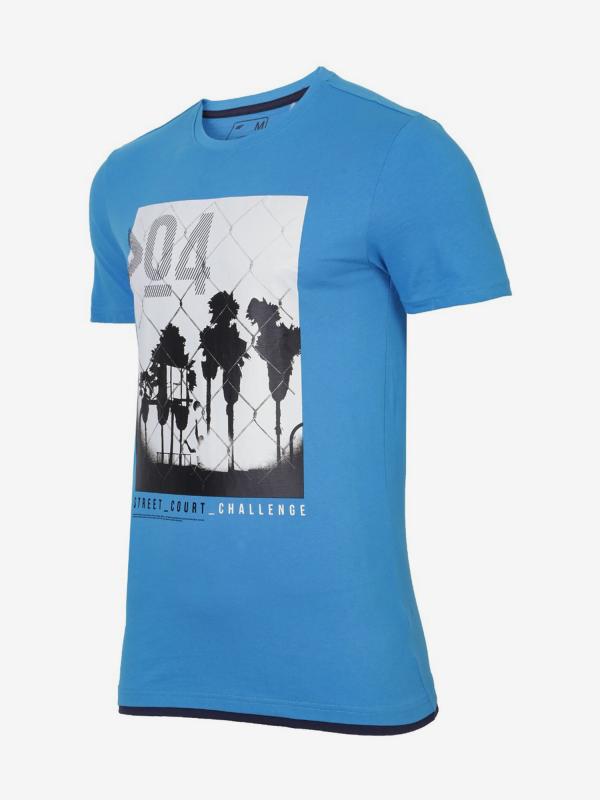 Tričko 4F TSM004 T-SHIRTS Modrá