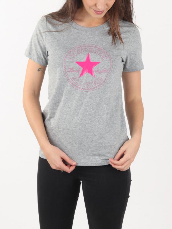 Tričko Converse CHUCK PATCH SHORT SLEEVE CREW T-SHIRT Šedá