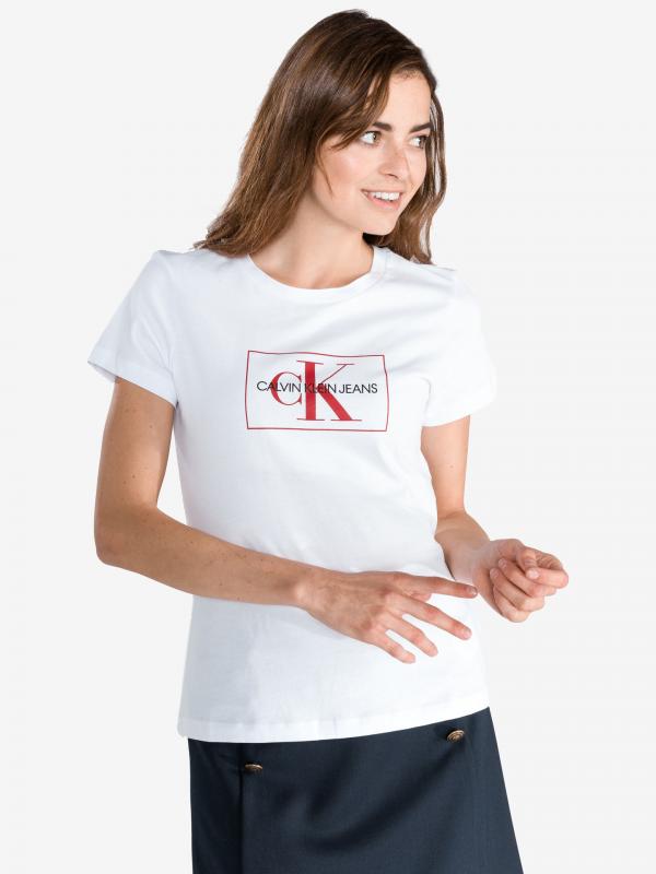 Triko Calvin Klein Bílá