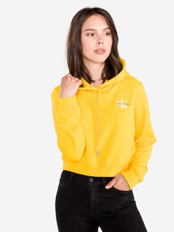 Monogram Mikina Calvin Klein Žlutá