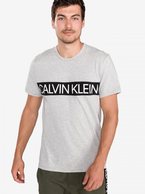 Triko na spaní Calvin Klein Šedá