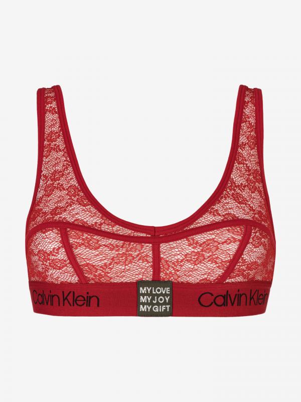 Unlined Podprsenka Calvin Klein Červená