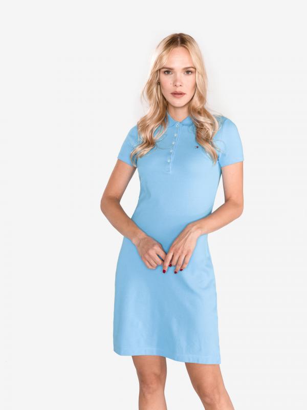 New Chiara Polo Šaty Tommy Hilfiger Modrá