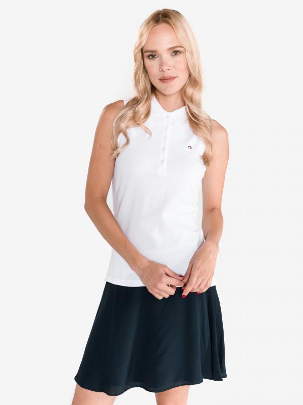 Polo Triko Tommy Hilfiger Bílá