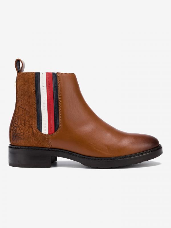 Kotníková obuv Tommy Hilfiger Hnědá