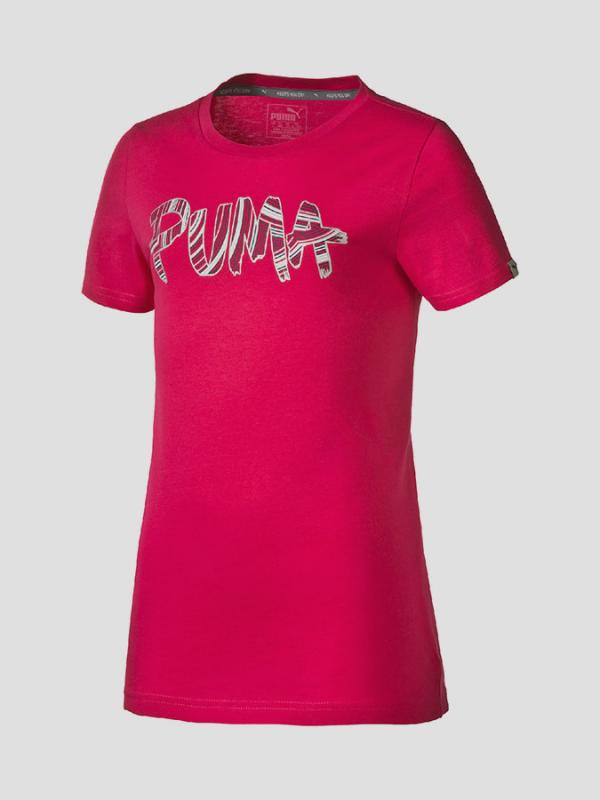 Tričko Puma FUN TD Logo Tee G rose red-font Růžová